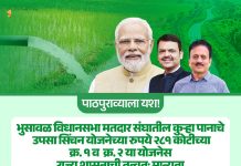 ₹२८१ कोटींच्या उपसा सिंचन योजनेस मंजुरी; ३७५६ हेक्टर क्षेत्राला दिलासा