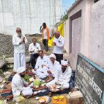 जाट समाज धर्मशाला ओंकारेश्वर के नवीन भवन का भूमि पूजन संपन्न