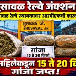 भुसावळ रेल्वे स्थानकावर आरपीएफच्या कारवाईत एका महिलेकडून 15 ते 20 किलो गांजा जप्त!