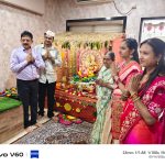 वस्त्रोद्योग मंत्री संजय सावकारे यांच्या निवासस्थानी पर्यावरणपूरक आरासीत बाप्पाची स्थापना!